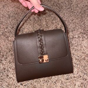 Handy leather bag vintage style